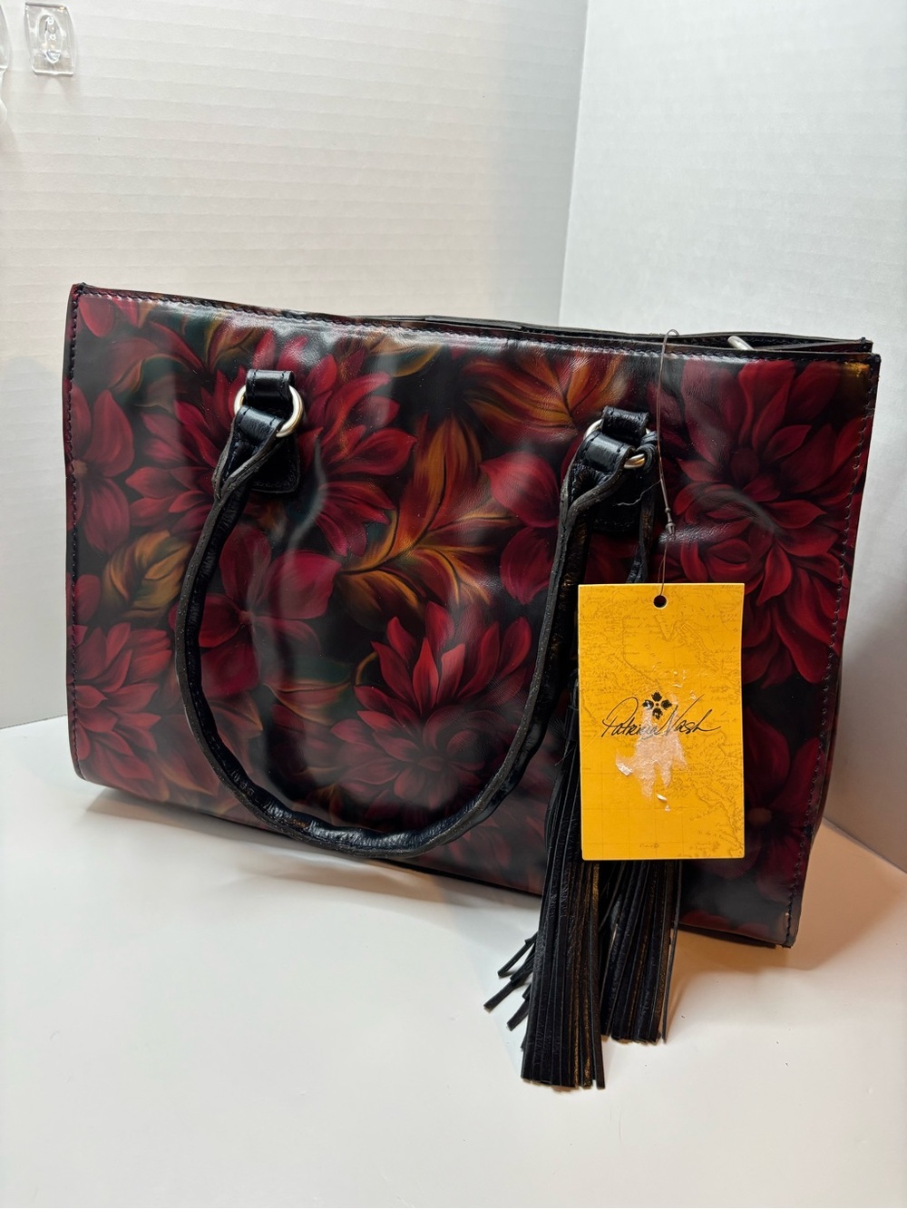 Patricia Nash English rustic mums Primrose color handbag